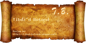 Tibád Botond névjegykártya